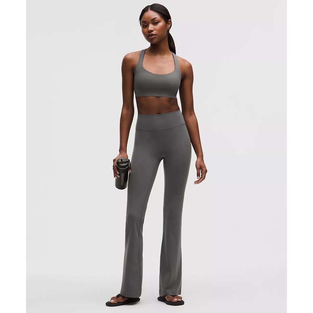 Lululemon‎ Groove Super High Rise Flared Pant Nulu Grey Size 12 LW5EZ9S - Picture 3 of 13